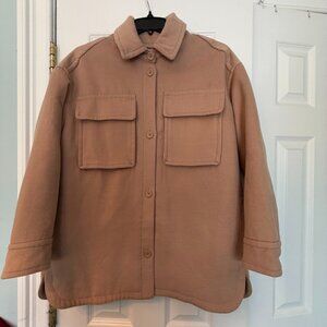 Woman's Abercrombie & Fitch Oversized Cozy Shirt Jacket | Khaki | Small | EUC
